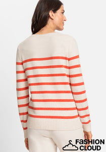 Olsen Long Sleeve Pullover in Golden Orange