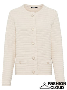 Olsen Long Sleeve Cardigan In Canvas Beige