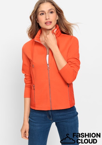 Olsen Long Sleeve Jersey Jackets in Golden Orange