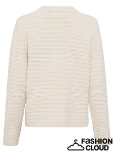 Olsen Long Sleeve Cardigan In Canvas Beige