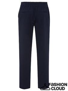 Olsen Casual Cropped Trousers in Ink Blue