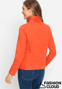 Olsen Long Sleeve Jersey Jackets in Golden Orange