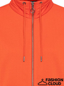 Olsen Long Sleeve Jersey Jackets in Golden Orange