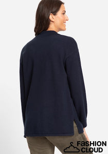 Olsen Long Sleeve Cardigan in Ink Blue