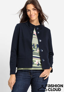 Olsen Long Sleeve Jersey Jacket in Ink Blue !!