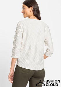 Olsen Long Sleeve T-Shirt in Off-White