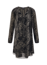 Load image into Gallery viewer, Riani Chiffon Dress with Zebra Print
