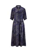 Load image into Gallery viewer, Riani Midi Dress with Zebra Print
