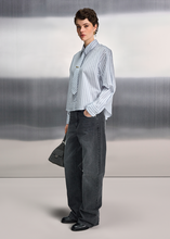 Load image into Gallery viewer, Riani Striped Blouse with Tie
