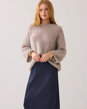 Load image into Gallery viewer, Summum Long Shiny Skirt in Navy
