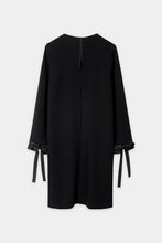 Load image into Gallery viewer, Luisa Cerano Mini Dress with Tie Detail in Black
