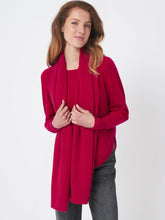 Load image into Gallery viewer, Repeat Fine Knit Organic Cashmere Scarf in Ruby
