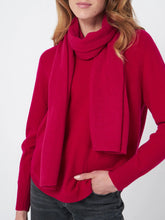 Load image into Gallery viewer, Repeat Fine Knit Organic Cashmere Scarf in Ruby
