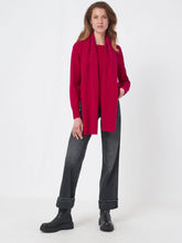 Load image into Gallery viewer, Repeat Fine Knit Organic Cashmere Scarf in Ruby
