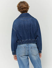 Load image into Gallery viewer, iBlue Fiver Denim Bomber Jacket in Blue
