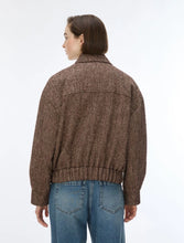 Load image into Gallery viewer, iBlues Esedra Coat in Brown Herring-Bone
