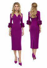 Load image into Gallery viewer, Teresa Ripoll 7089 Midi in Puce
