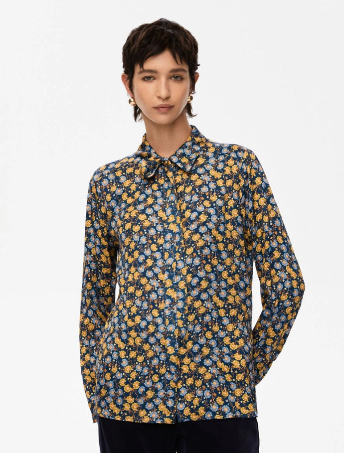iBlue Kapok Blouse in Midnight Blue