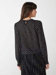 iBlue Brianza Blouse in Black Spotted