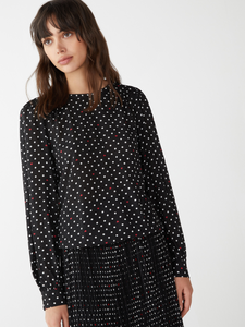 iBlue Brianza Blouse in Black Spotted