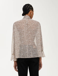 iBlue Gabriel Blouse in Cream Hearts