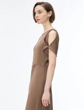 Load image into Gallery viewer, iBlue Fiesta Flared Dress in Brown
