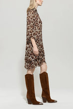 Load image into Gallery viewer, Luisa Cerano Frill Detail Dress in Leopard
