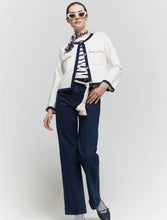 Load image into Gallery viewer, iBlue Descal Boxy Jacket in White/Navy
