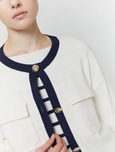 Load image into Gallery viewer, iBlue Descal Boxy Jacket in White/Navy
