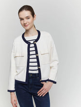 Load image into Gallery viewer, iBlue Descal Boxy Jacket in White/Navy
