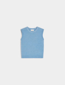 iBlue Pesaro Knitted Vest in Sky Blue