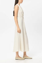 Load image into Gallery viewer, Luisa Cerano Linen Blend Midi Dress in Milk
