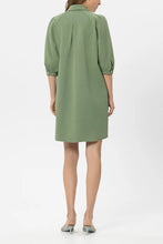 Load image into Gallery viewer, Luisa Cerano Linen-Blend Shirt Dress in Moss Green
