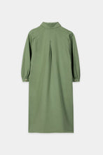 Load image into Gallery viewer, Luisa Cerano Linen-Blend Shirt Dress in Moss Green
