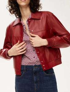 iBlue Sbarra Leather Jacket in Red