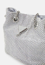 Load image into Gallery viewer, Guess Sofia Rhinestone Mini Bucket Bag in Silver
