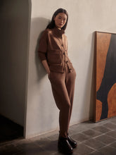 Load image into Gallery viewer, Varley Sabrina Button Through Sweater in Golden Bronze Marl
