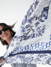 Load image into Gallery viewer, iBlue&#39;s Scribe Scarf in Midnight Blue
