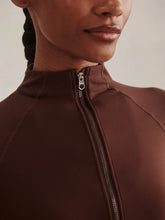 Load image into Gallery viewer, Varley Always Zip Through Sweater in Deep Mahonany
