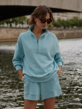Load image into Gallery viewer, Varley Hawley Half-Zip Sweater in Porcelain Blue
