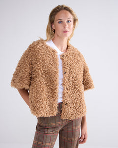 Summum Caramel Faux Fur Jacket