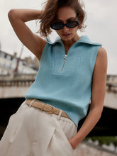 Load image into Gallery viewer, Varley Clifford Half-Zip Knit in Porcelain Blue
