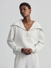 Load image into Gallery viewer, Varley Catherine Half Zip Sweater in Ivory Marl
