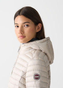 Colmar Light Down Jacket with Hood in Stone