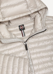 Colmar Light Down Jacket with Hood in Stone