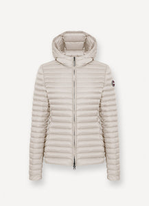 Colmar Light Down Jacket with Hood in Stone