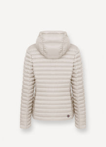 Colmar Light Down Jacket with Hood in Stone