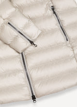 Load image into Gallery viewer, Colmar Hooded A-Line Down Jacket in Stone
