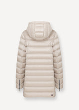 Load image into Gallery viewer, Colmar Hooded A-Line Down Jacket in Stone
