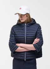 Load image into Gallery viewer, Colmar Light Down Cape with Drawstring in Navy
